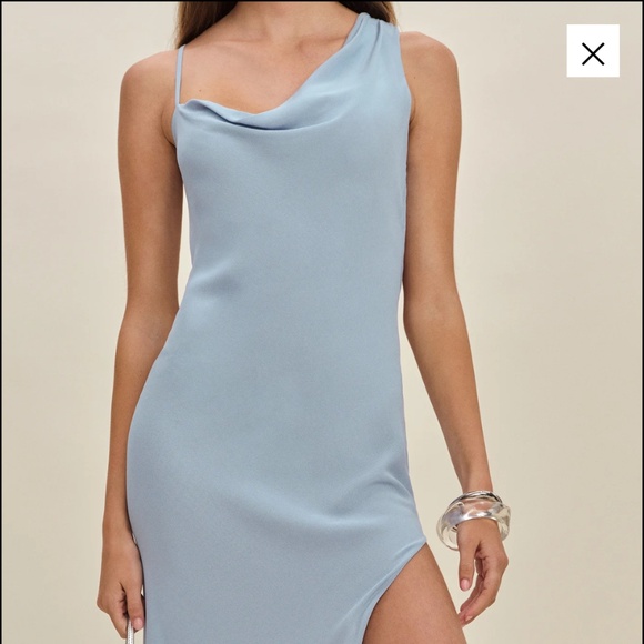 Reformation Pheby Dress Blue - Size M